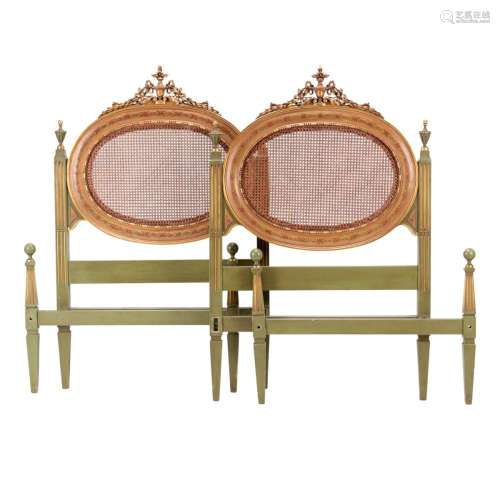 A PAIR OF LOUIS XVI STYLE BEDS