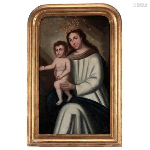 SPANISH SCHOOL (18TH/19TH CENTURY), VIRGIN WITH CHILD