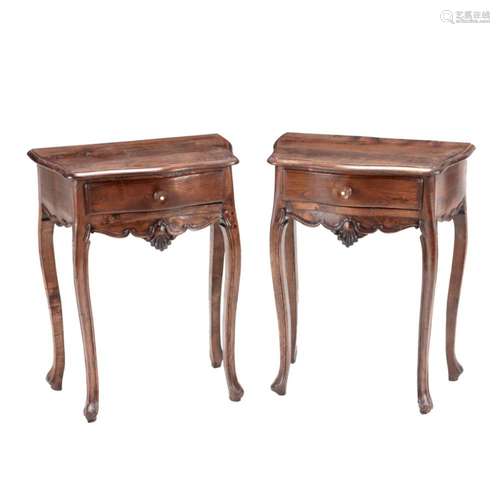 A PAIR OF D. JOSÉ STYLE BEDSIDE TABLES