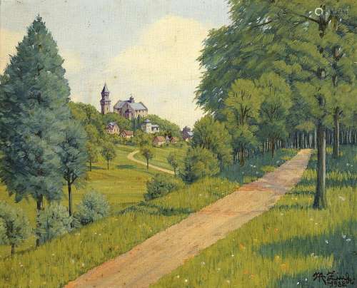 MT Zink, artist of the 19th/20th century, viewof Kronberg