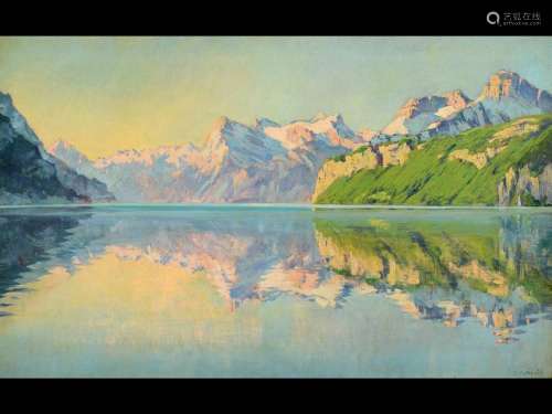 Johann Jakob Wyss, 1876 -1936 Zofingen, view from Lake