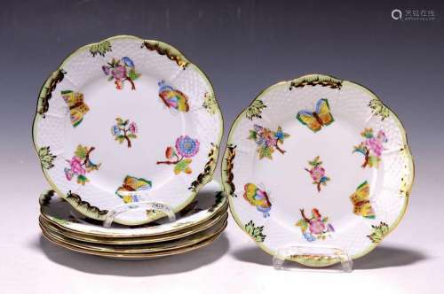 6 bread plates/small Plates, Herend, mid 20th century