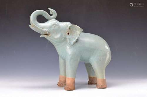 Large ceramic elephant, China, based on the old model