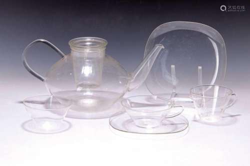 Tea service, designed by Wilhelm Wagenfeld 1931, marked