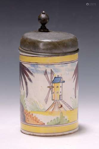 jug, Thuringia, around 1760-80, faience, painted in