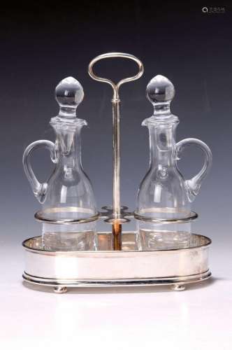 Menagere, Italy, mid-20th century, glass vinegar and