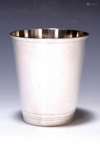 Large mug, Italy, 900 silver, approx. 250 g, beautiful
