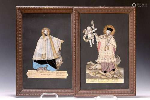 Two collages, South German, around 1880/1900, copperplate