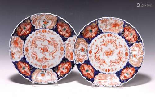 2 plates, Japan, Satsuma, around 1910-20, porcelain