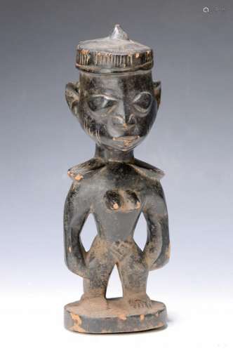ancestor sculpture, Ghana, 20th c., hardwood, of one piece