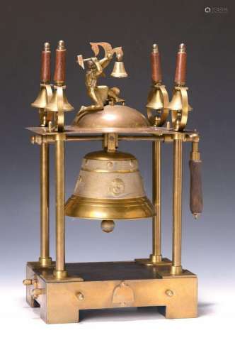 Table bell ringing, German, around 1900-10, brass with a