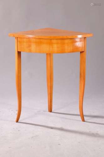 Small corner table, Biedermeier style, cherry tree veneer