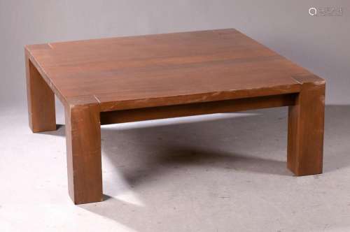 Coffee table, solid walnut, modern, square shape, heavy