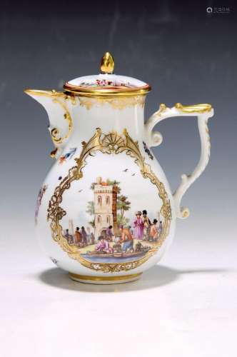 Jug, Meissen, around 1735, painting probably Christian