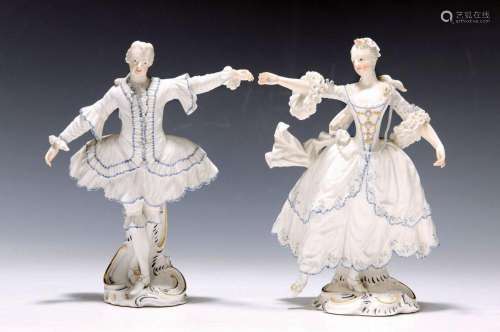 Pair of figures, Nymphenburg model after Frankenthal