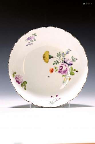 Bowl, Meissen, around 1745, porcelain, polychrome