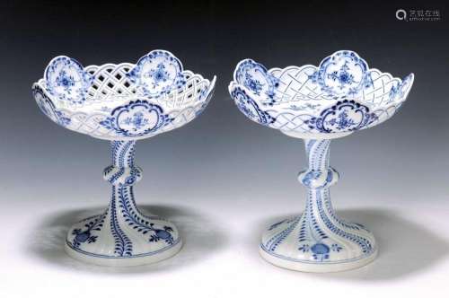 Two footed bowls, Meissen, around 1880/90, onion