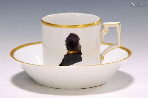 Cup with saucer, Berlin, around 1800, porcelain