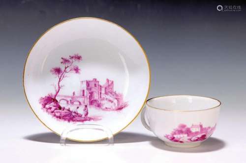 Cup, Meissen, around 1760/65, porcelain, purple