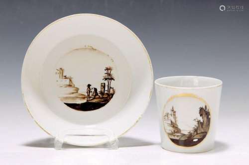 Small cup, Fulda, around 1775, landscape, quality full