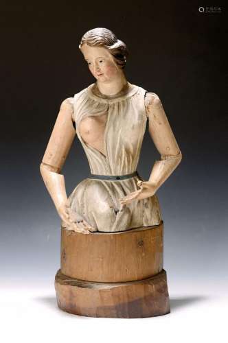 Rare wooden figure: Maria lactans with movablelimbs, early