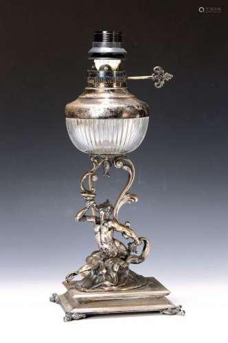 Table lamp, Italy/Milan, mid-20th century, 800silver base
