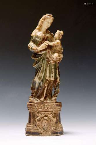 figure of a saint, Italy, around 1820, alabaster