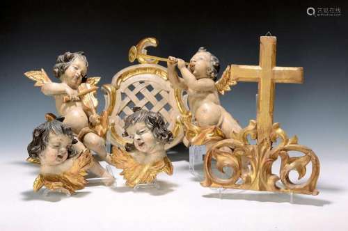 Mixed lot of putti and Christian arts and crafts, 2nd