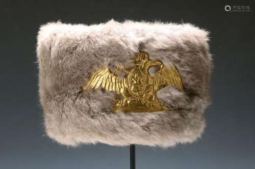 Cossack fur hat with Russian tsar eagle, with imperial