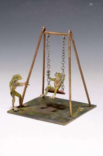 Vienna bronze, 2nd half of the 20th century, frogs on a