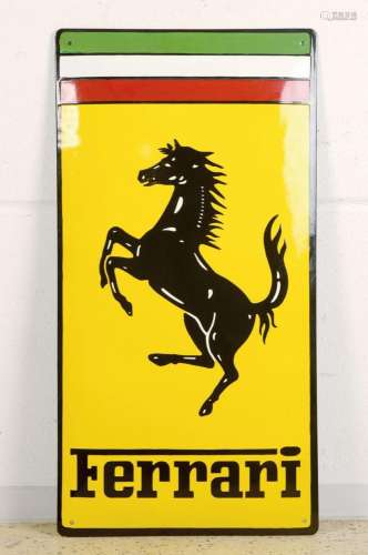 Large enamel billboard of the Ferrari logo, 2.H.20