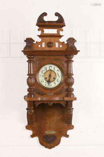 Wall clock, so-called cantilever, around 1880/90