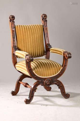 chair in scissors shape/Luther chair, historism
