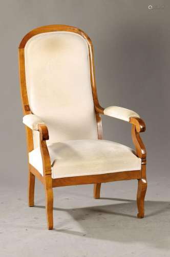 Armchair, probably France, around 1850, solid cherry tree