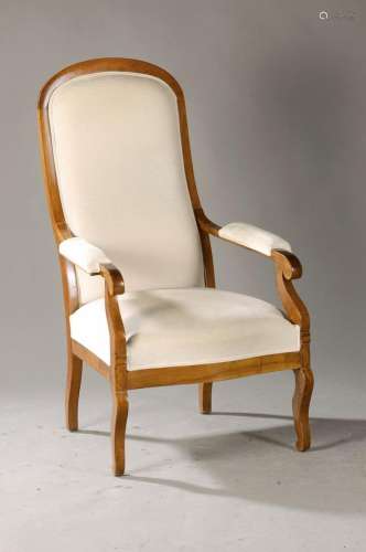 Armchair, probably France around 1850, solid walnut