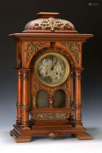 Table clock, Gustav Becker, Freibg. i. Schl., around 1894