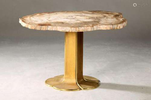 Side table with petrified wooden top, 20th century