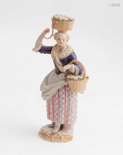 Meissen<br />
Figure en porcelaine à décor polychrome fermiè...