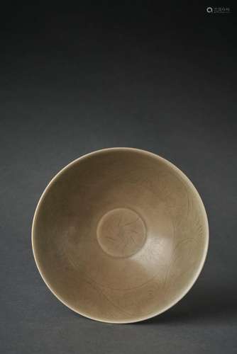 A YAOZHOU CELADON CONICAL BOWL, FIVE DYNASTIES-NORTHERN SONG...