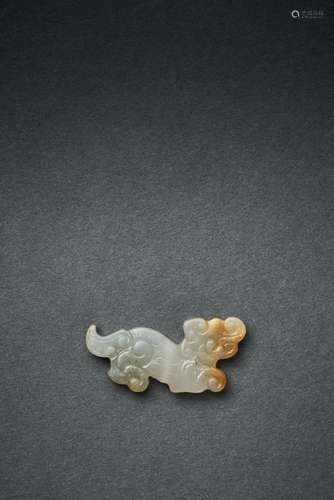 A SMALL JADE TIGER, LATE SHANG TO EARLY WESTERN ZHOU DYNASTY...