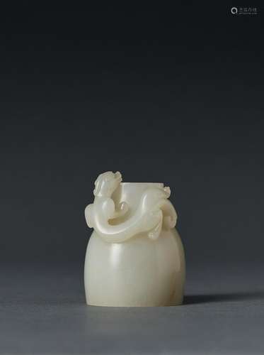 A SMALL PALE CELADON JADE WATER POT, QING DYNASTY (1644-1911...