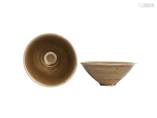 A PAIR OF YAOZHOU CELADON CONICAL TEA BOWLS, NORTHERN SONG D...