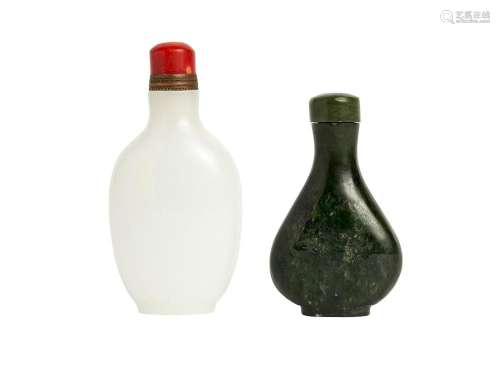 TWO SNUFF BOTTLES, QING DYNASTY (1644-1912)