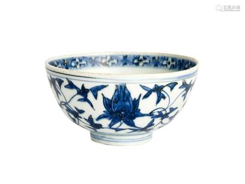 A BLUE AND WHITE BOWL, MING DYNASTY, 16TH CENTURY