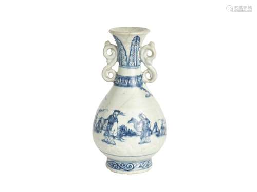 A BLUE AND WHITE VASE, MING DYNASTY, 15TH CENTURY