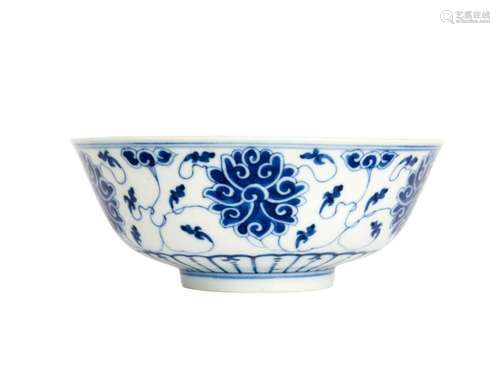 A BLUE AND WHITE BOWL, GUANGXU PERIOD (1857-1901)