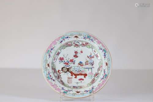 China 18th century famille rose plate