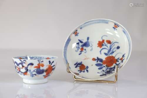 Chinese porcelain bowl and under bowl 18th Imari decor