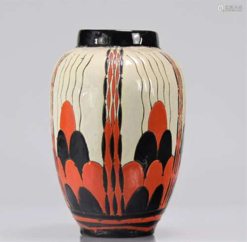 Charles Catteau Keramise Art Deco vase