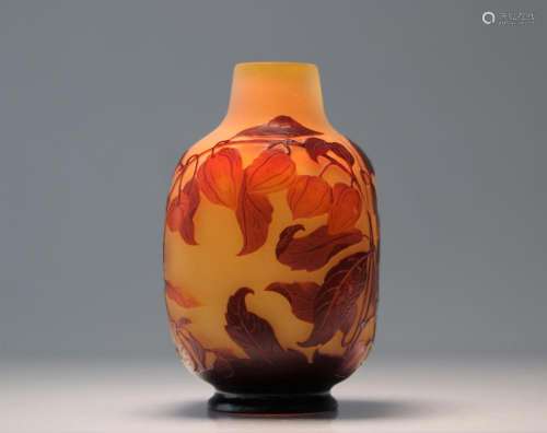 Emile Galle vase decorated with flowers